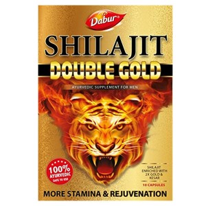 Шиладжит Дабл Голд Дабур (Shilajit Double Gold Dabur), 1 упаковка по 10 капсул