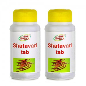 Шатавари марка Шри Ганга (Shatavari Shri Ganga), 2 упаковки по 120 таблеток
